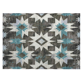 Piper Looms Chantille Aztec ACN1893 Coffee Machine Washable Area Rug Scatter Main Image