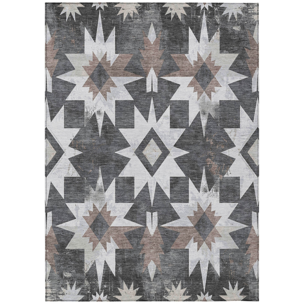 Piper Looms Chantille Aztec ACN1893 Graphite Machine Washable Area Rug main image