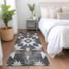 Piper Looms Chantille Aztec ACN1893 Graphite Machine Washable Area Rug Runner Lifestyle Image Feature
