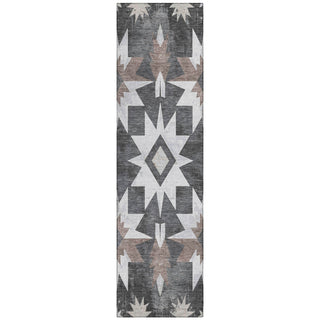 Piper Looms Chantille Aztec ACN1893 Graphite Machine Washable Area Rug Runner Main Image
