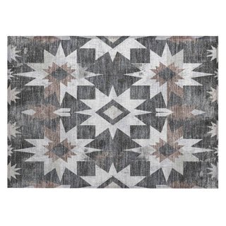 Piper Looms Chantille Aztec ACN1893 Graphite Machine Washable Area Rug Scatter Main Image