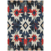 Piper Looms Chantille Aztec ACN1893 Navy Machine Washable Area Rug main image