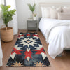 Piper Looms Chantille Aztec ACN1893 Navy Machine Washable Area Rug Runner Lifestyle Image Feature