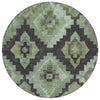 Piper Looms Chantille Aztec ACN1894 Aloe Machine Washable Area Rug Round Main Image