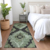 Piper Looms Chantille Aztec ACN1894 Aloe Machine Washable Area Rug Runner Lifestyle Image Feature