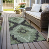 Piper Looms Chantille Aztec ACN1894 Aloe Machine Washable Area Rug Runner Outdoor Lifestyle Image Feature