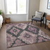 Piper Looms Chantille Aztec ACN1894 Blush Machine Washable Area Rug Lifestyle Image Feature