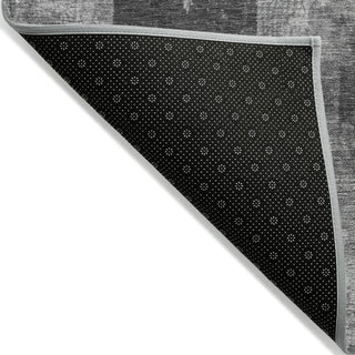 Piper Looms Chantille Aztec ACN1894 Gray Machine Washable Area Rug Backing Image
