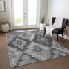 Piper Looms Chantille Aztec ACN1894 Gray Machine Washable Area Rug Lifestyle Image Feature