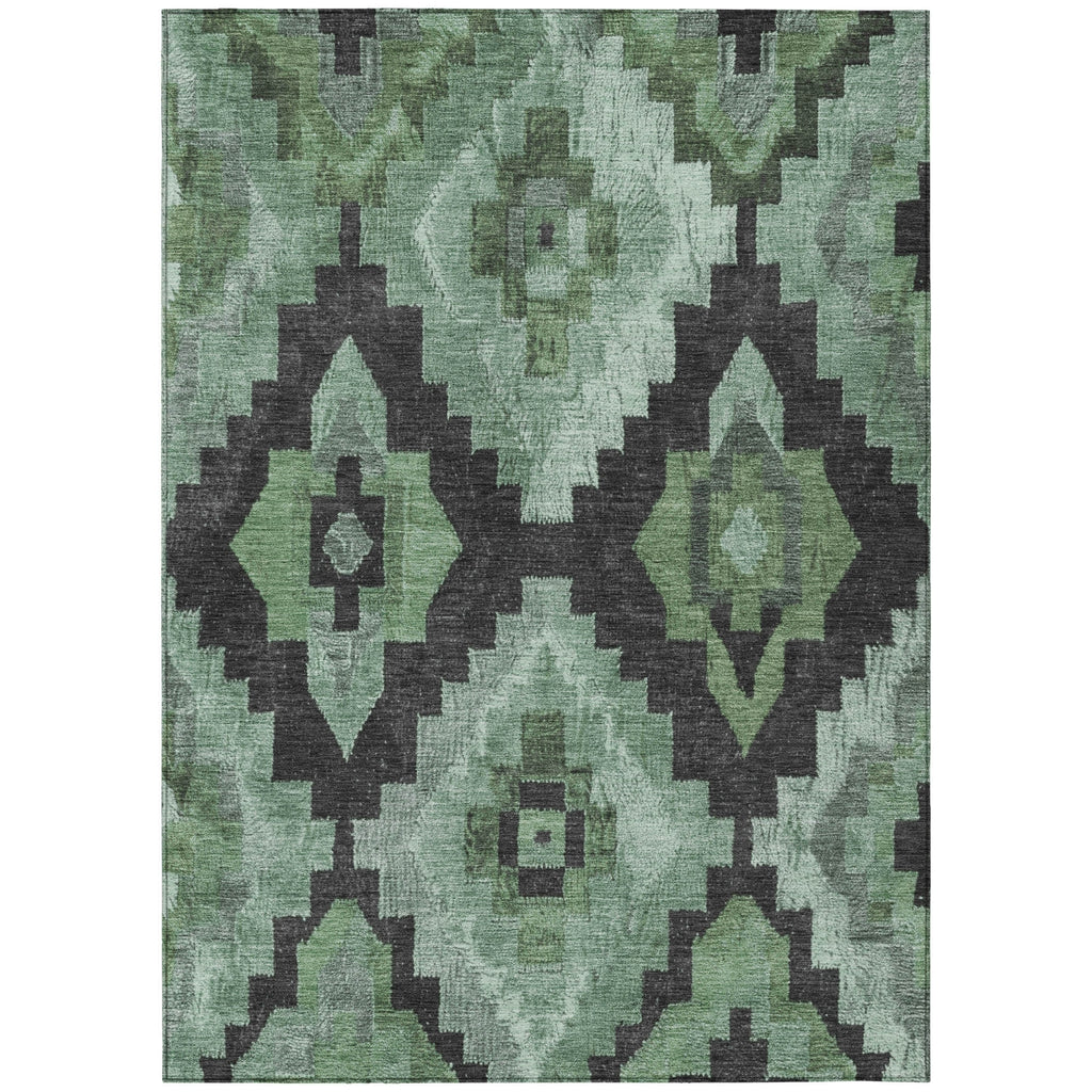 Piper Looms Chantille Aztec ACN1894 Green Machine Washable Area Rug main image