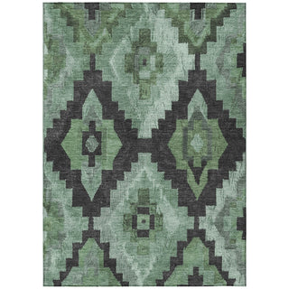 Piper Looms Chantille Aztec ACN1894 Green Machine Washable Area Rug main image