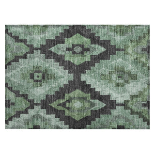 Piper Looms Chantille Aztec ACN1894 Green Machine Washable Area Rug Scatter Main Image