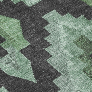 Piper Looms Chantille Aztec ACN1894 Green Machine Washable Area Rug Swatch Image