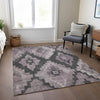 Piper Looms Chantille Aztec ACN1894 Lavender Machine Washable Area Rug Lifestyle Image Feature