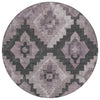 Piper Looms Chantille Aztec ACN1894 Lavender Machine Washable Area Rug Round Main Image