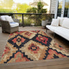 Piper Looms Chantille Aztec ACN1894 Rust Machine Washable Area Rug Outdoor Lifestyle Image Feature