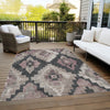 Piper Looms Chantille Aztec ACN1894 Taupe Machine Washable Area Rug Outdoor Lifestyle Image Feature