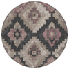 Piper Looms Chantille Aztec ACN1894 Taupe Machine Washable Area Rug Round Main Image