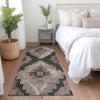 Piper Looms Chantille Aztec ACN1894 Taupe Machine Washable Area Rug Runner Lifestyle Image Feature