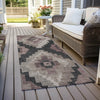 Piper Looms Chantille Aztec ACN1894 Taupe Machine Washable Area Rug Runner Outdoor Lifestyle Image Feature