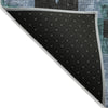 Piper Looms Chantille Aztec ACN1894 Teal Machine Washable Area Rug Backing Image