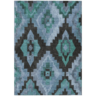Piper Looms Chantille Aztec ACN1894 Teal Machine Washable Area Rug main image