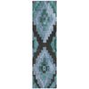 Piper Looms Chantille Aztec ACN1894 Teal Machine Washable Area Rug Runner Main Image