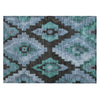 Piper Looms Chantille Aztec ACN1894 Teal Machine Washable Area Rug Scatter Main Image