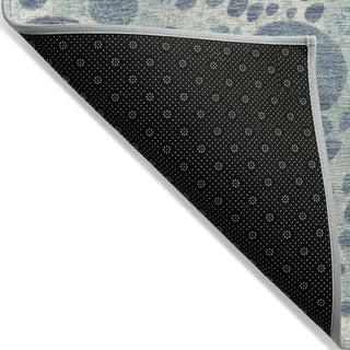 Piper Looms Chantille Geometric ACN1895 Denim Machine Washable Area Rug Backing Image