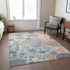 Piper Looms Chantille Geometric ACN1895 Denim Machine Washable Area Rug Lifestyle Image Feature