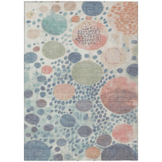 Piper Looms Chantille Geometric ACN1895 Denim Machine Washable Area Rug main image