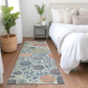 Piper Looms Chantille Geometric ACN1895 Denim Machine Washable Area Rug Runner Lifestyle Image Feature