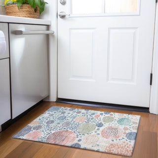 Piper Looms Chantille Geometric ACN1895 Denim Machine Washable Area Rug Scatter Lifestyle Image Feature