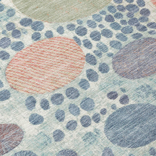 Piper Looms Chantille Geometric ACN1895 Denim Machine Washable Area Rug Swatch Image
