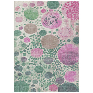 Piper Looms Chantille Geometric ACN1895 Green Machine Washable Area Rug main image