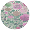 Piper Looms Chantille Geometric ACN1895 Green Machine Washable Area Rug Round Main Image