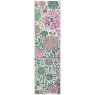 Piper Looms Chantille Geometric ACN1895 Green Machine Washable Area Rug Runner Main Image