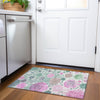 Piper Looms Chantille Geometric ACN1895 Green Machine Washable Area Rug Scatter Lifestyle Image Feature