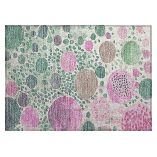 Piper Looms Chantille Geometric ACN1895 Green Machine Washable Area Rug Scatter Main Image