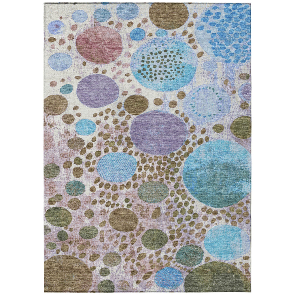 Piper Looms Chantille Geometric ACN1895 Khaki Machine Washable Area Rug main image