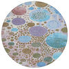 Piper Looms Chantille Geometric ACN1895 Khaki Machine Washable Area Rug Round Main Image