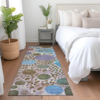 Piper Looms Chantille Geometric ACN1895 Khaki Machine Washable Area Rug Runner Lifestyle Image Feature