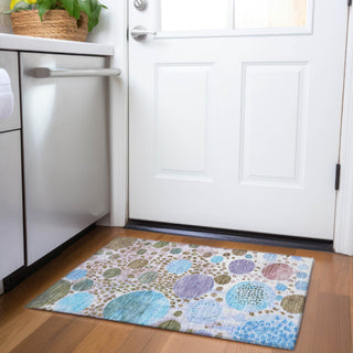Piper Looms Chantille Geometric ACN1895 Khaki Machine Washable Area Rug Scatter Lifestyle Image Feature