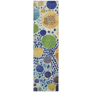 Piper Looms Chantille Geometric ACN1895 Navy Machine Washable Area Rug Runner Main Image