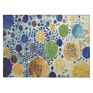Piper Looms Chantille Geometric ACN1895 Navy Machine Washable Area Rug Scatter Main Image