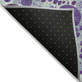 Piper Looms Chantille Geometric ACN1895 Purple Machine Washable Area Rug Backing Image