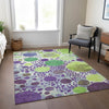 Piper Looms Chantille Geometric ACN1895 Purple Machine Washable Area Rug Lifestyle Image Feature