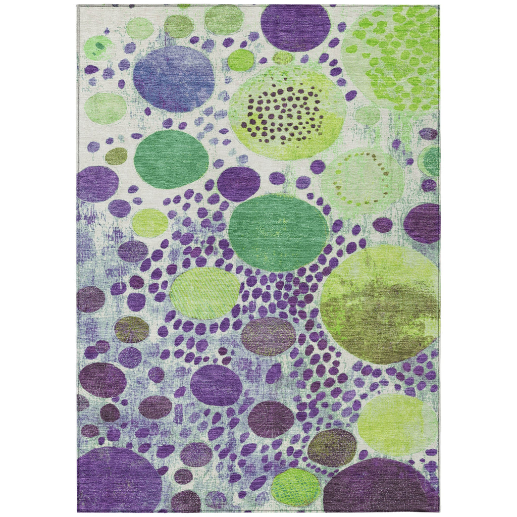 Piper Looms Chantille Geometric ACN1895 Purple Machine Washable Area Rug main image