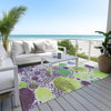 Piper Looms Chantille Geometric ACN1895 Purple Machine Washable Area Rug Outdoor Lifestyle Image Feature