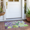 Piper Looms Chantille Geometric ACN1895 Purple Machine Washable Area Rug Scatter Outdoor Lifestyle Image Feature